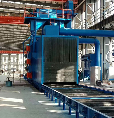 鋼結構拋丸機，除掉鋼材表面上的銹層、氧化皮的設備